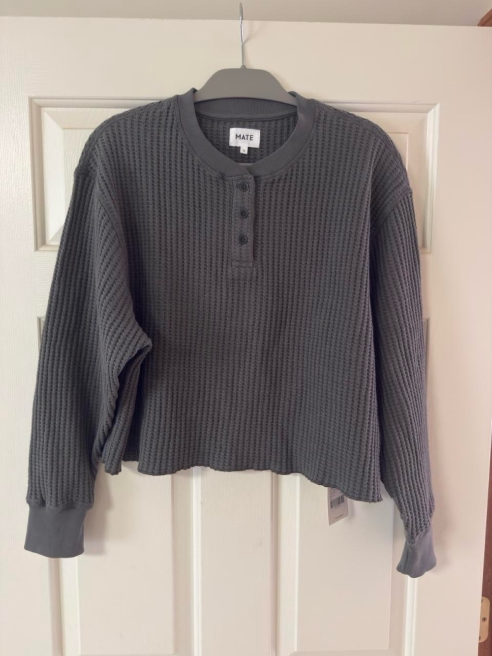 Mate the label Organic Waffle Cropped Henley - Picture 4 of 8